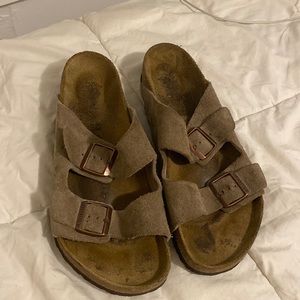 Size 43 Suede Leather Taupe Birkenstock
